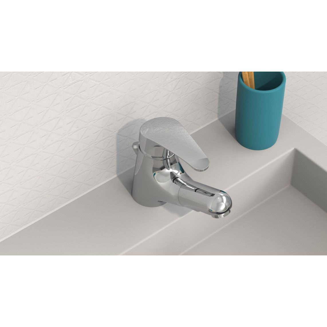 NI075TCO VICO Wash basin mixer, chrome, with pull-out sprayer vue 7