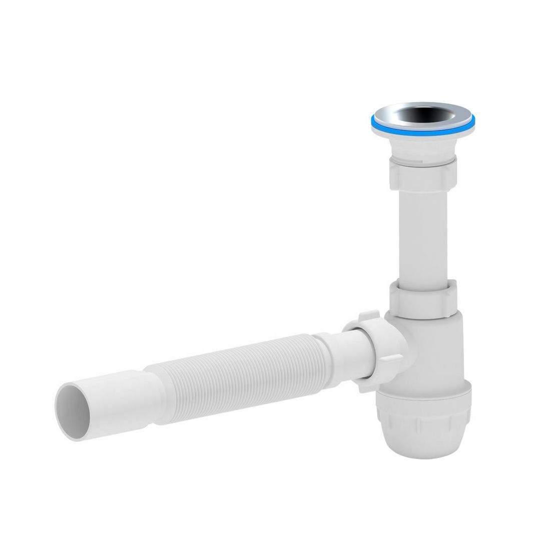 ALONI SIPHON BOUTEILLE FLEXIBLE AVEC CREPINE Ø40CM BLANC vue 2