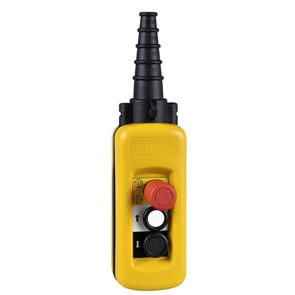 Station pendante XAC-A - 2 boutons - poussoir dont 1 d'arrêt d'urgence