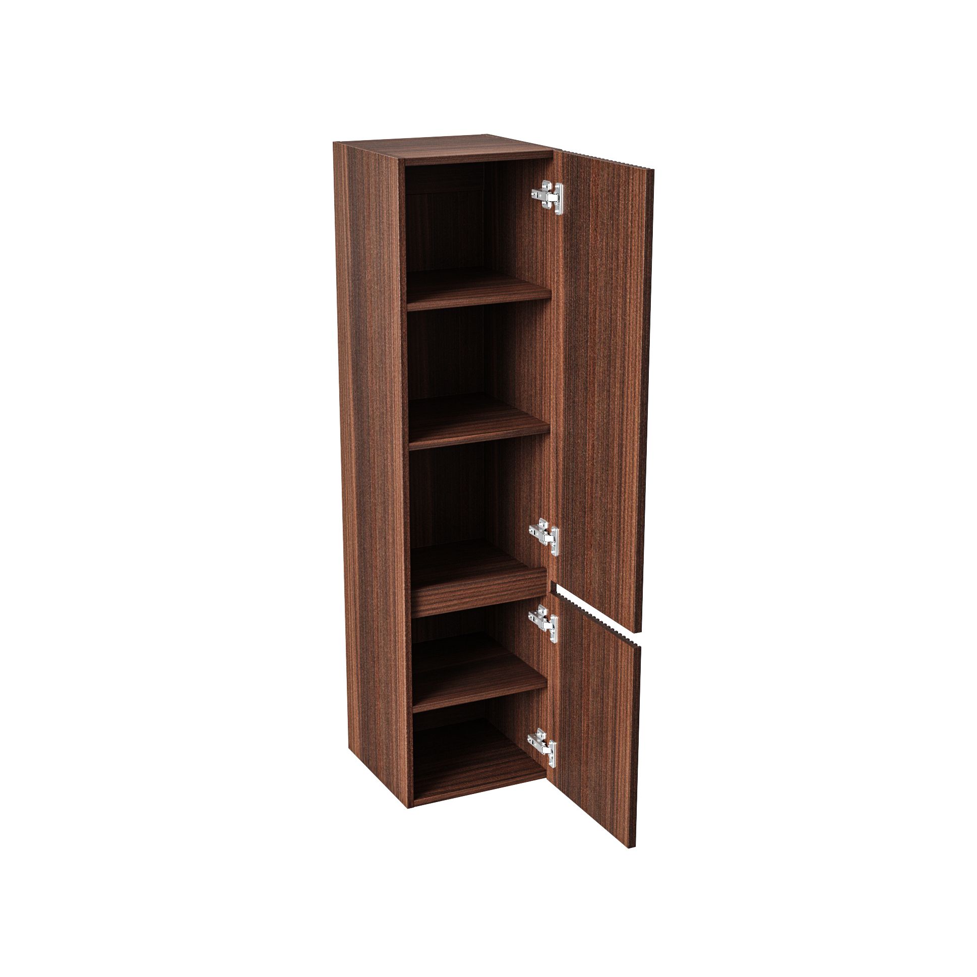 ALONI ELA KOLOMKAST - 2 DEUREN - GREEPLOOS - SOFT CLOSE - OMKEERBAAR - 35X135X35 CM - WENGE vue 3