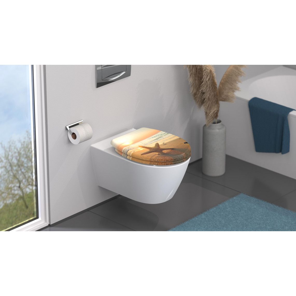 82373 Duroplast WC-zitting SEA STAR, met valrem en afneembaar vue 10