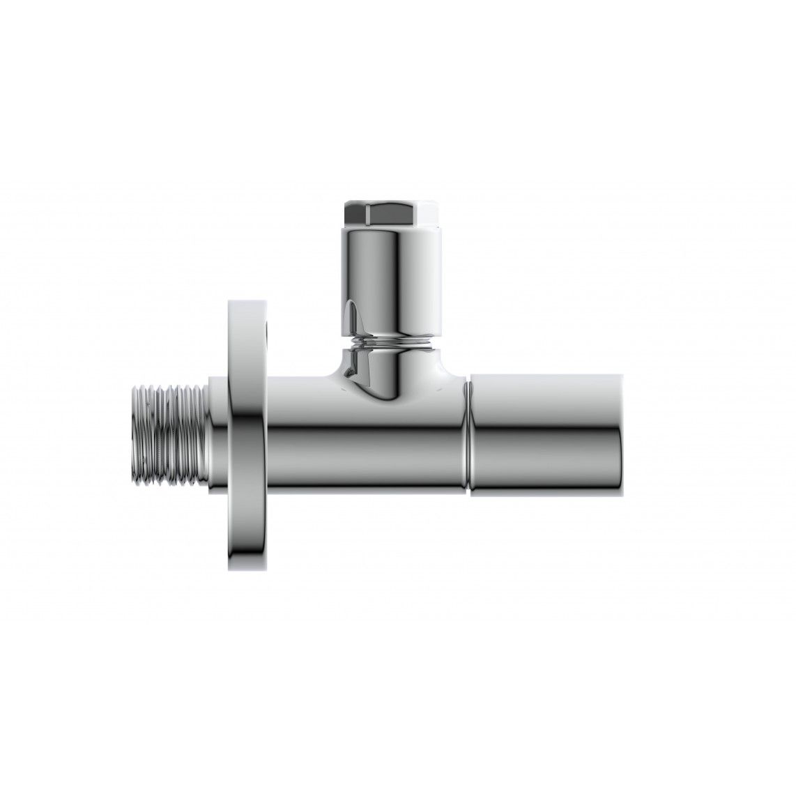 98625820 DEV-1WK Angle valve, chrome, 1/2" male x 10 mmQ, with rose vue 2