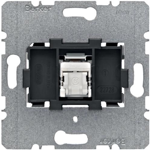 Prise informatique Berker, simple, 8 pôles Cat6, FTP