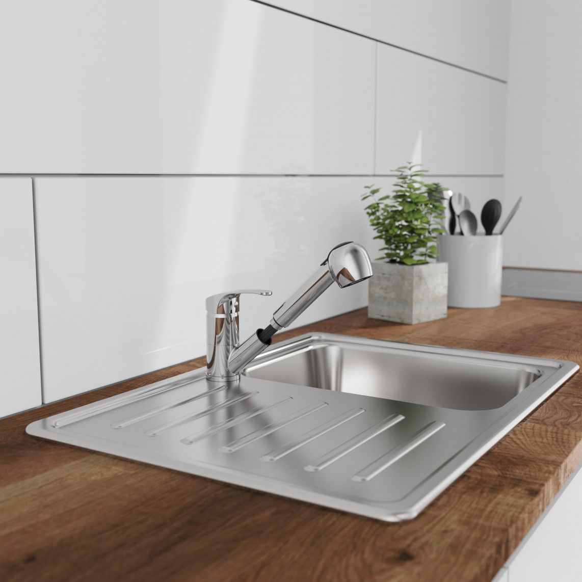 35670 DIZIANI Sink mixer, chrome, with pull-out sprayer vue 10