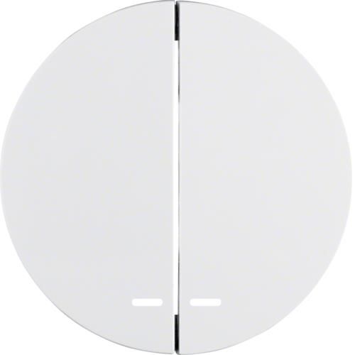 Touche avec voyant transparent Berker R.1 / R.3 Blanc polaire, brillant