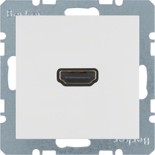 Prise Hdmi Berker S.1 / B.3 / B.7 Blanc polaire, brillant