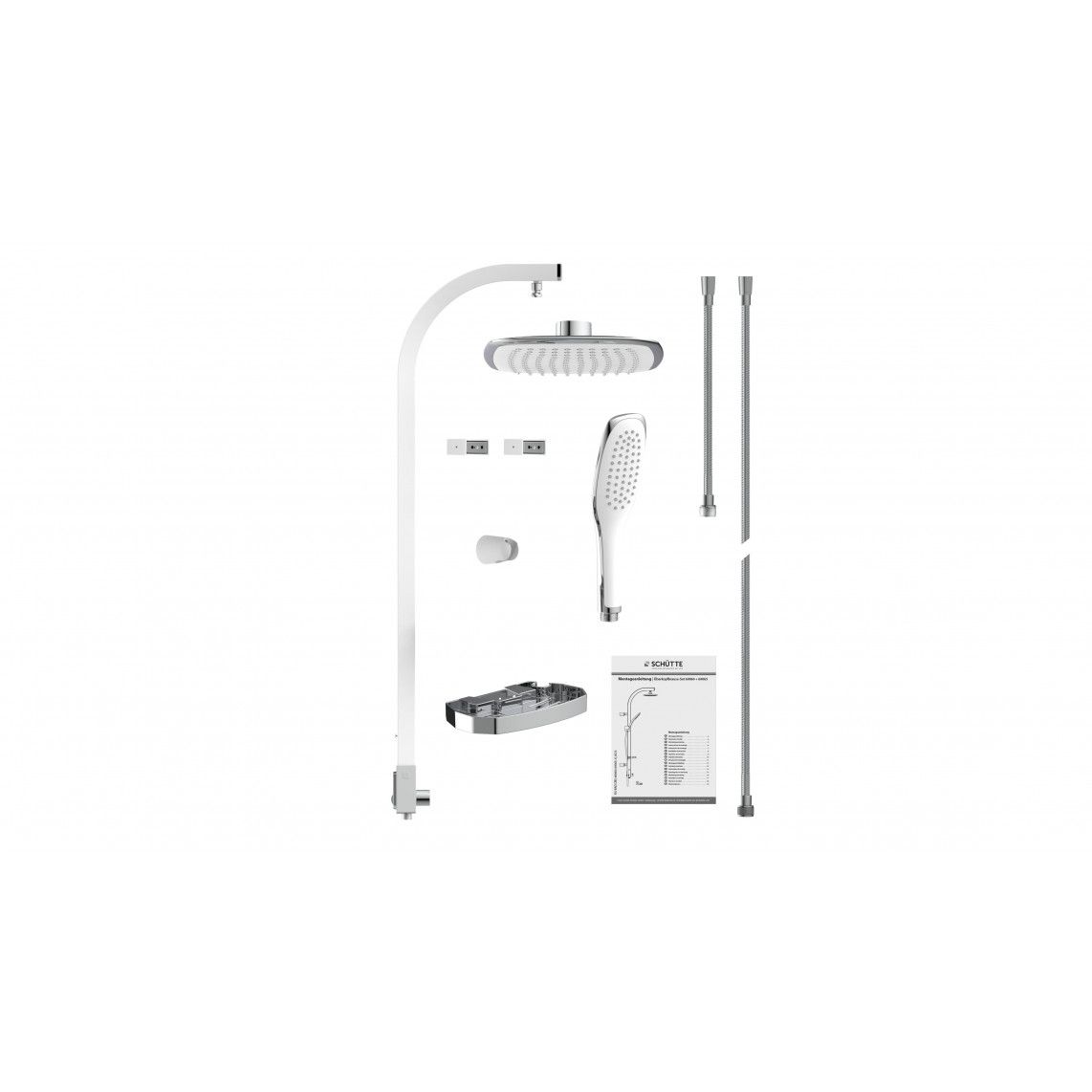 60065 MADAGASKAR Regendouche set, wit/chroom vue 4