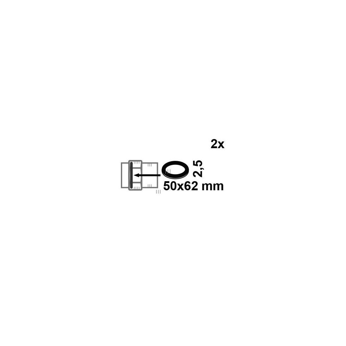 98696820 Screw connection gasket, rubber, 50 x 62 x 2,5 mm, for 1 1/2" (2x) vue 2