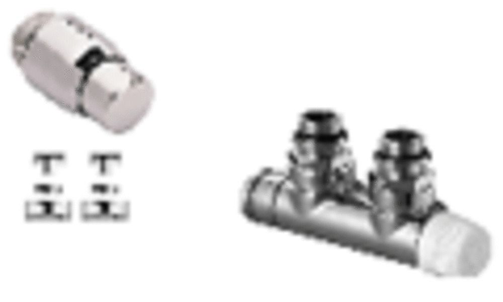 Honeywell Home Therafix Deco Set Raccordement Mural Droite 1/2” Chromé