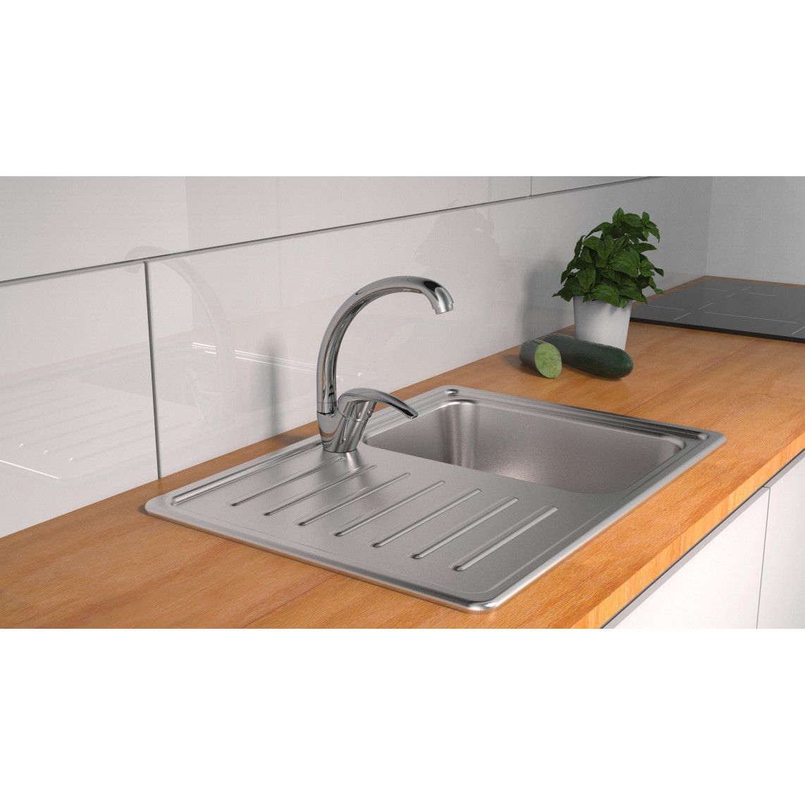35755 DIZIANI Sink mixer, chrome vue 3