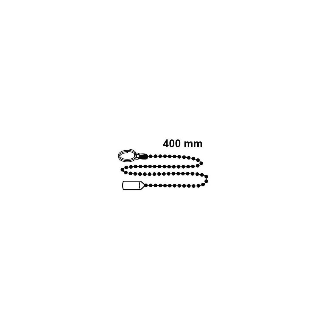 98817314 afvoerplug ketting, chroom, 400 mm, met Contragewicht vue 2