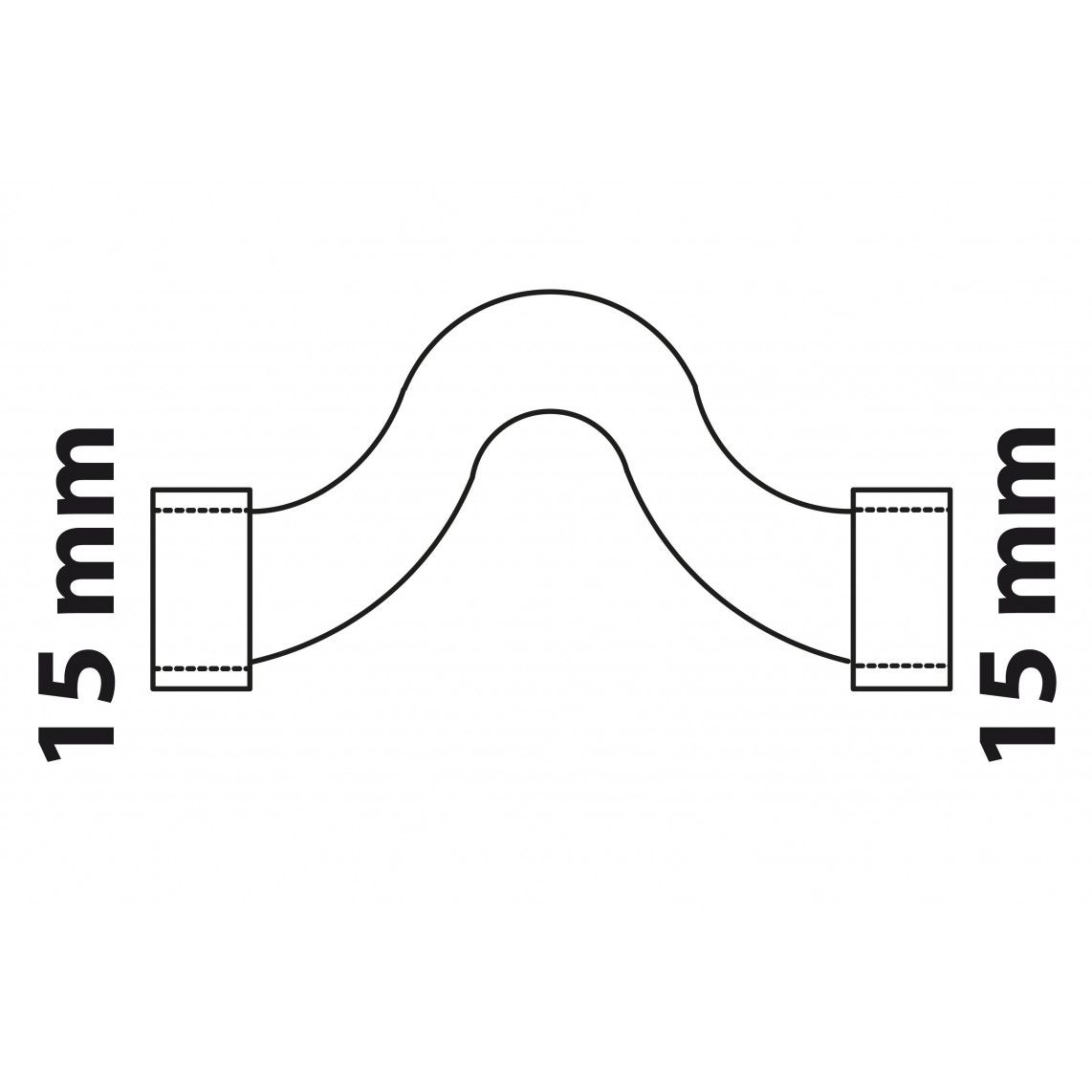 98925200 CU crossover fitting, blanco, 15 mm, 2 mofen (5085) vue 3