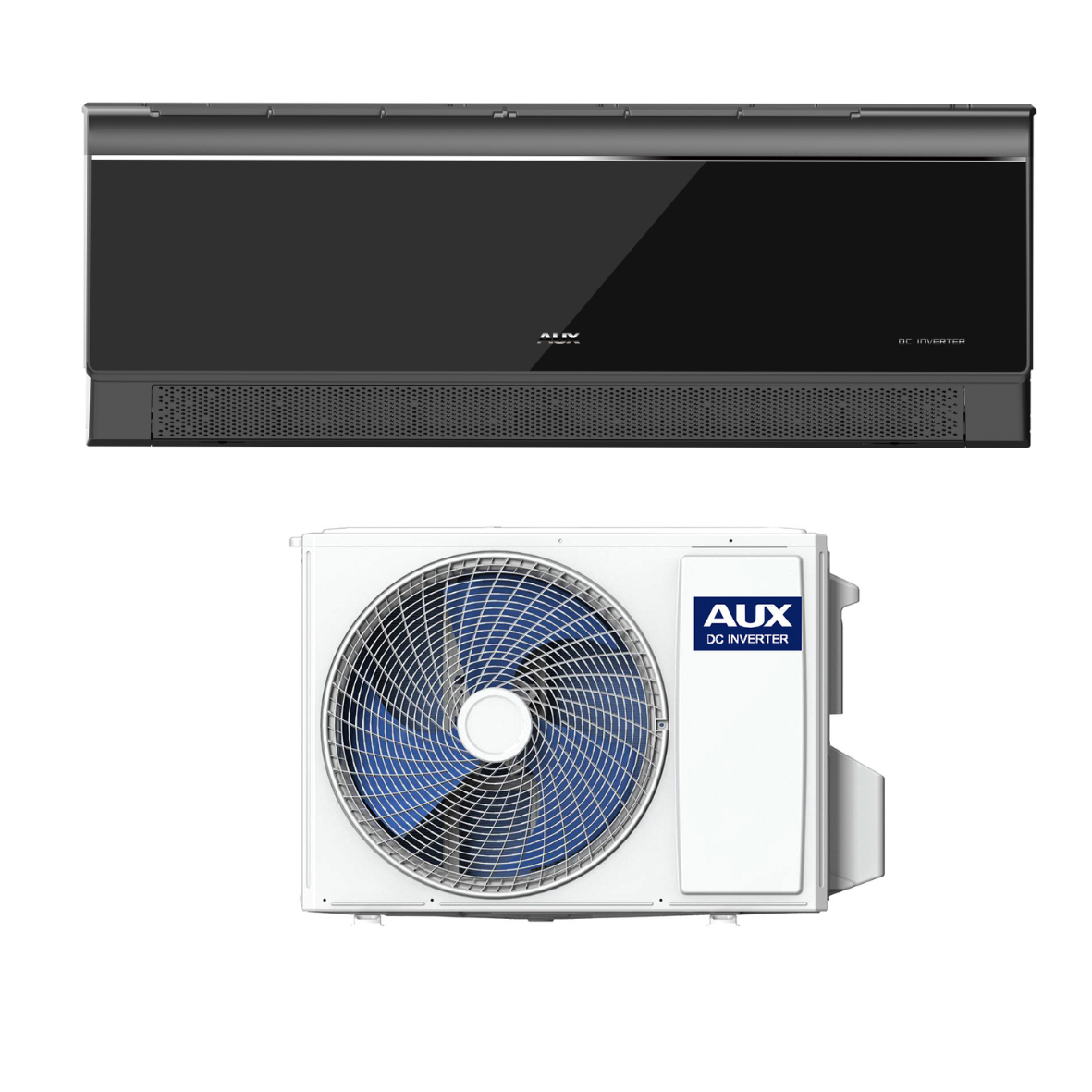AUX SINGLE SPLIT CLIMATISEUR - UNITÉ EXTÉRIEURE ET INTÉRIEURE - PACK COMPLET - REFROIDISSEMENT ET CHAUFFAGE - WIFI - 18000 BTU - 5,1KW - R32 - NOIR BRILLANT vue 2