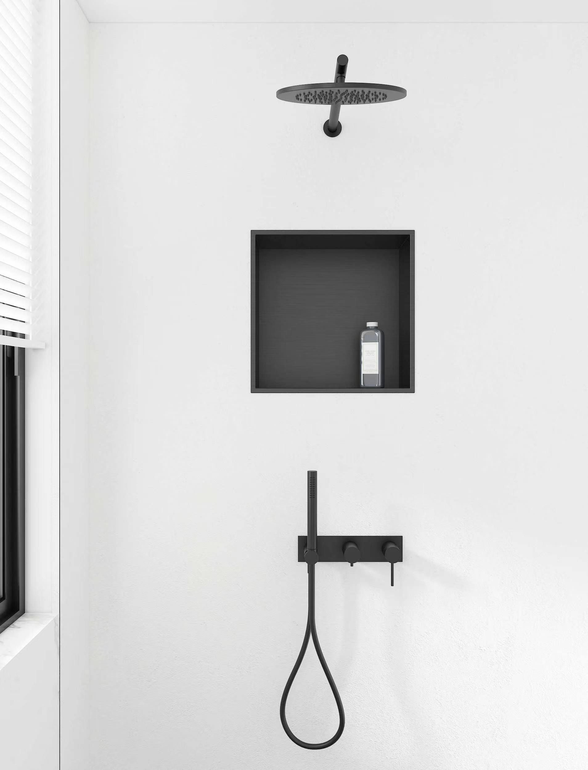 Aloni Niche Encastrée (300×300×100MM) - Noir Mat