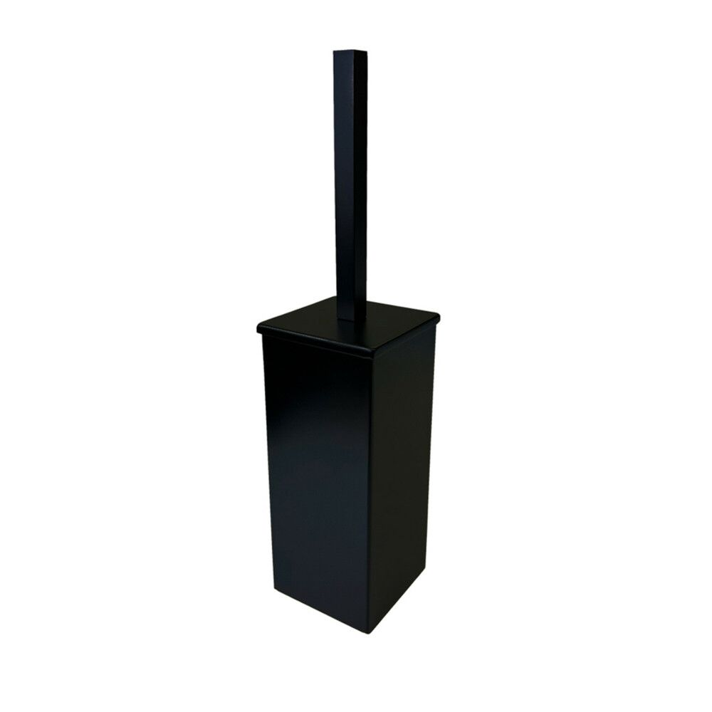 Van Marcke Nero Square Porte-brosse WC Mural Mat Noir