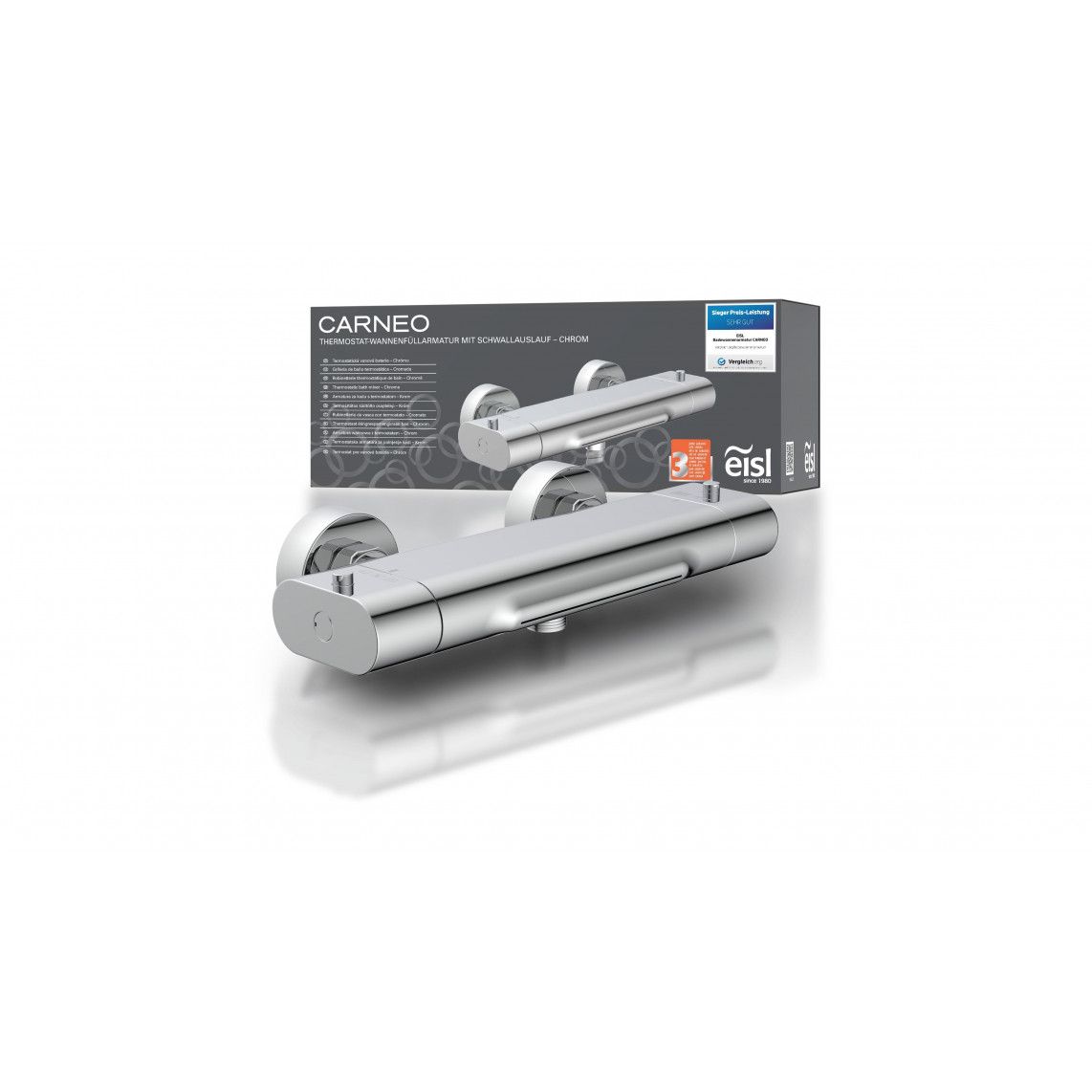 1330090 CARNEO Bathtub mixer, chrome, with waterfall spout vue 10