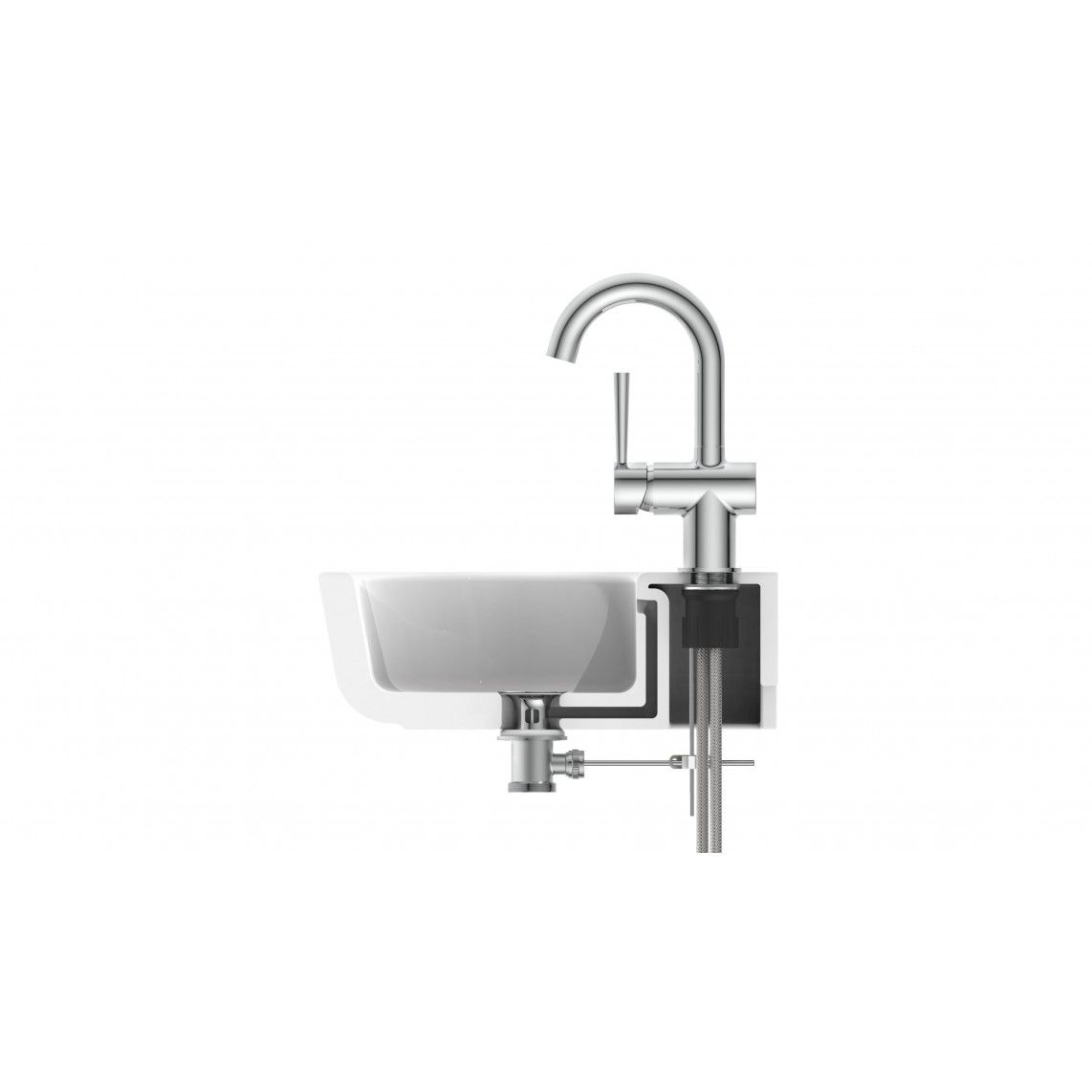 79010 CORNWALL Mitigeur lavabo, chromé vue 5