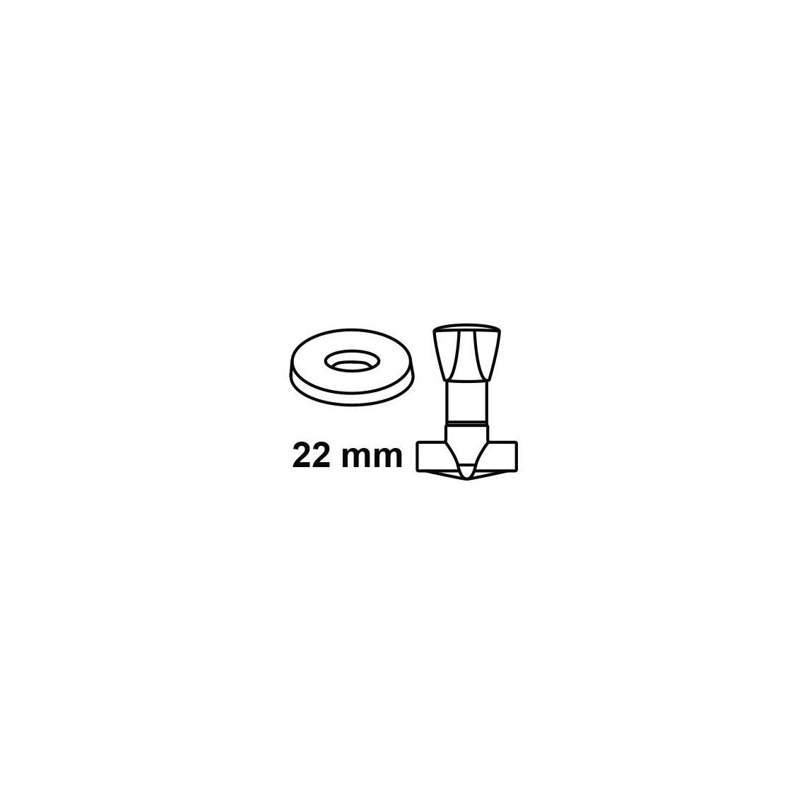 986512113 Concealed valve, 22 mm, with rose vue 2