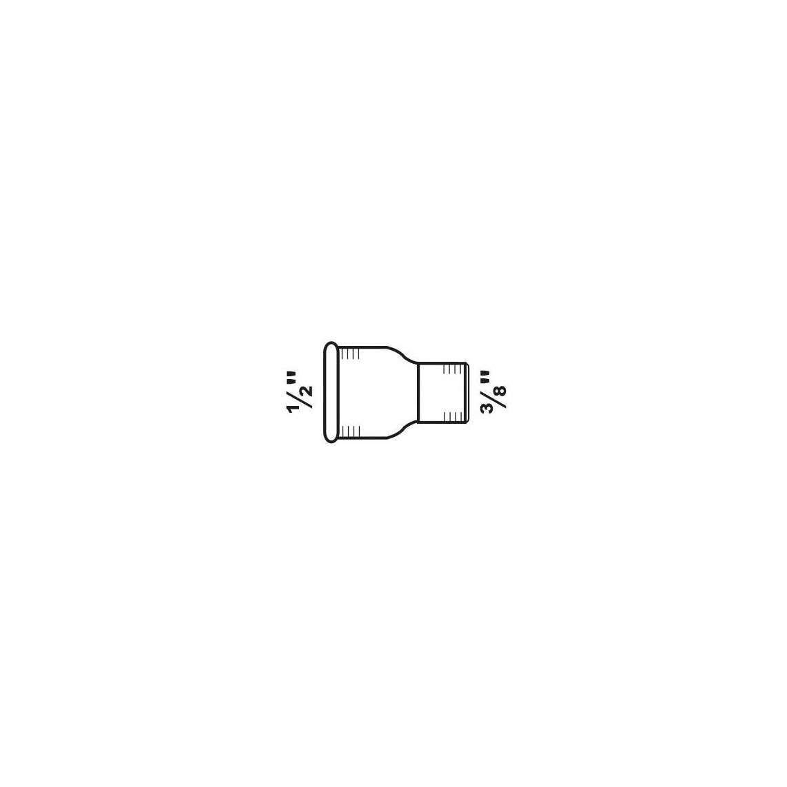 989751055 GI verloopsok, gegalvaniseerd, 1/2"BI x 3/8"BI, (240) vue 2