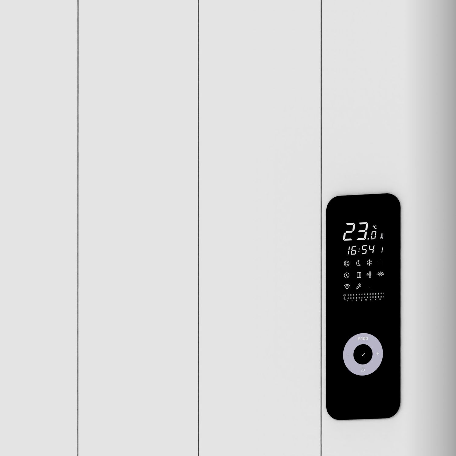ELEKTRISCHE RADIATOR WIT / MUUR MET STEKKER+ WIFI PROGRAM 2000W vue 2