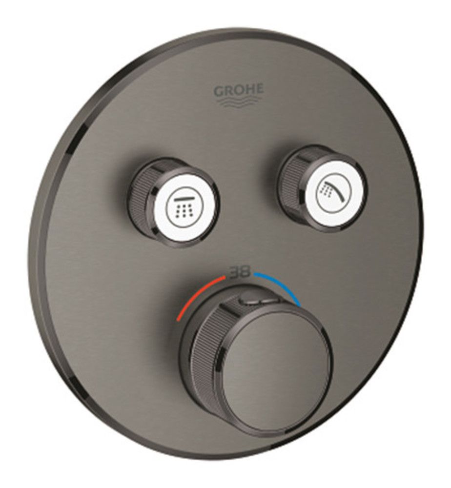 Grohe Grohtherm Smartcontrol Thermostat Encastré 2 Sorties Brushed Hard Graphite