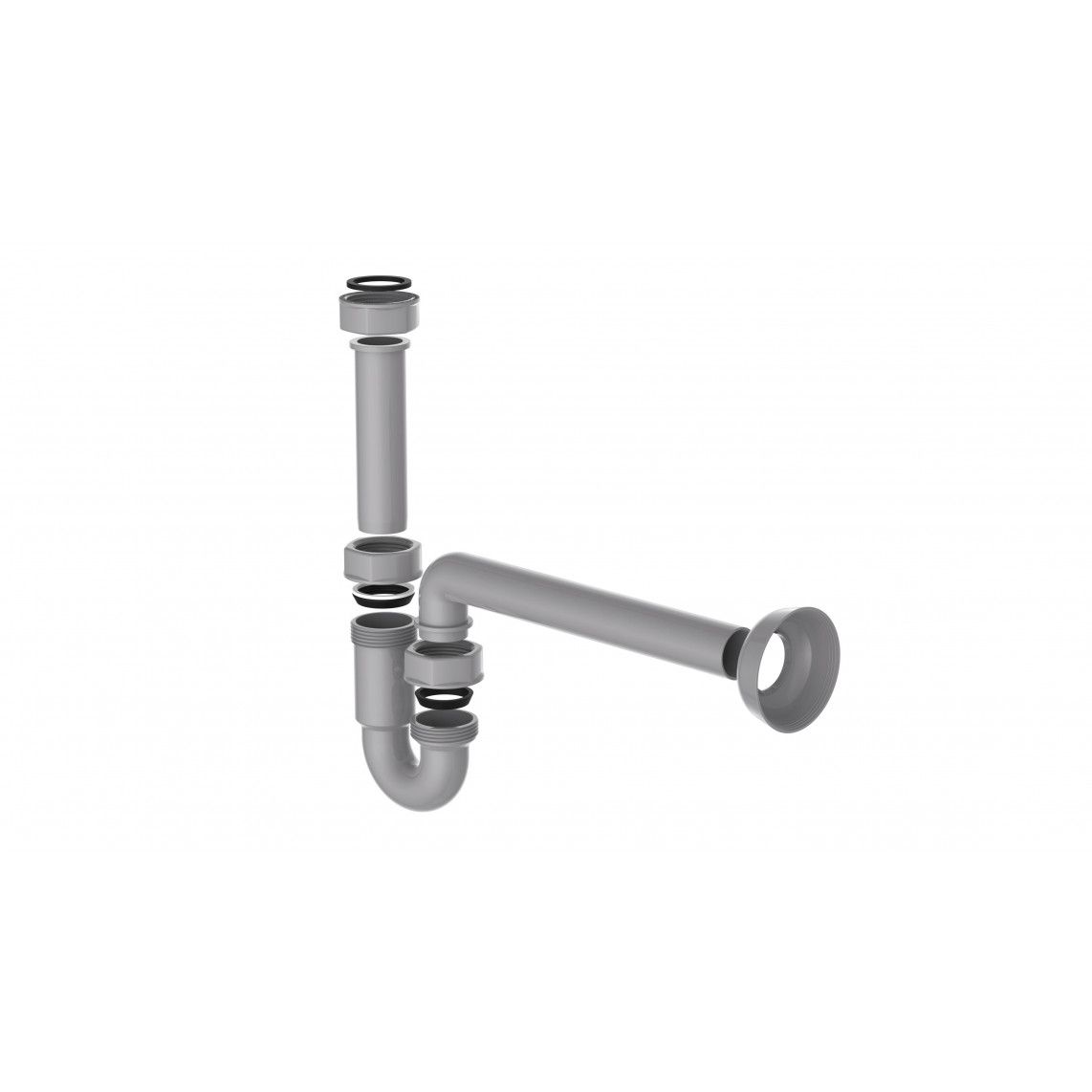 98801049 ECO-SAVE Tubular trap, plastic, grey, 1 1/4" x 32 mm vue 4