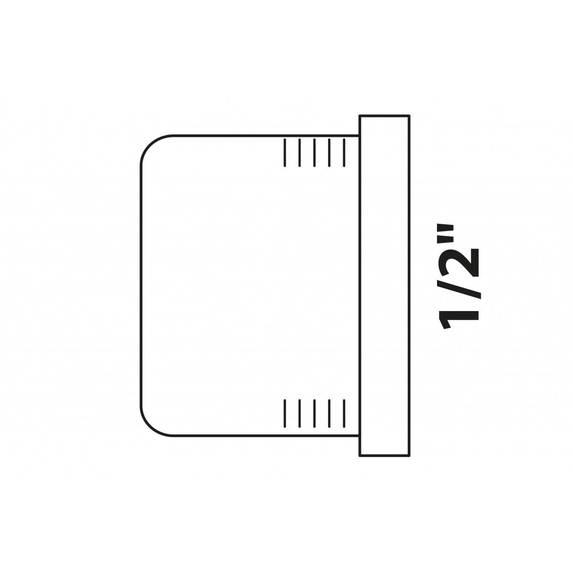 988959213 BR eindkap, blanco, 1/2"BI, (3301) vue 2