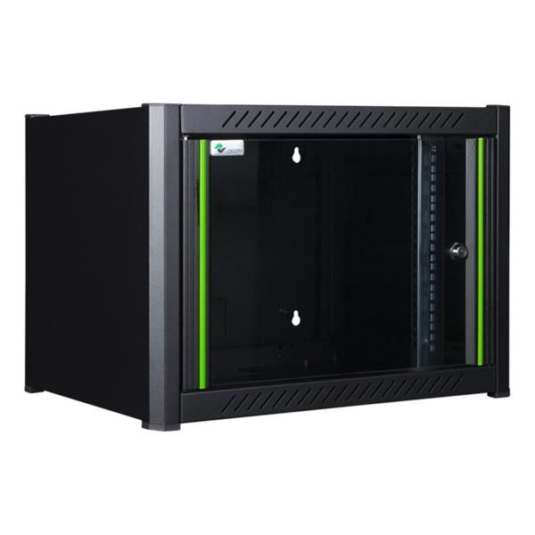 Coffret 19" Noir 6U 600 x 450 x 380mm 16kg Ral 9005