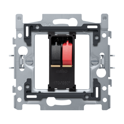 Socle pour prise pour haut-parleur simple, fixation par griffes