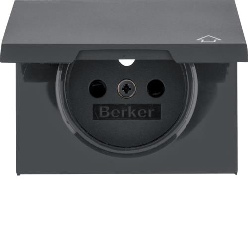 Sets de finition pour prise de courant à clapet Berker K.1 Anthracite, mat