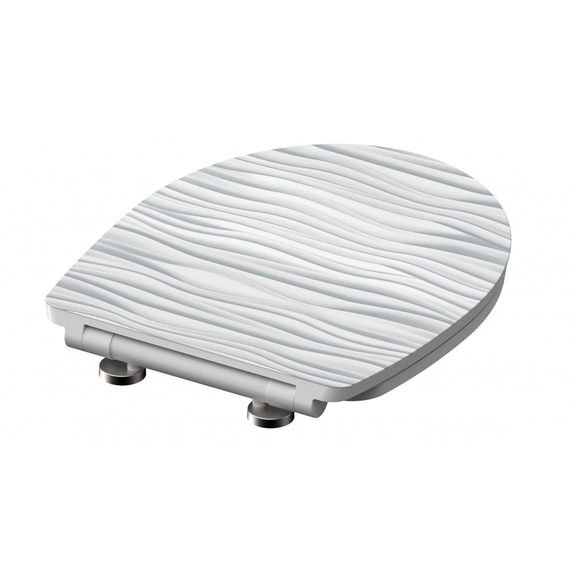 82584 Duroplast HG WC-zitting WHITE WAVE, met valrem en afneembaar vue 4