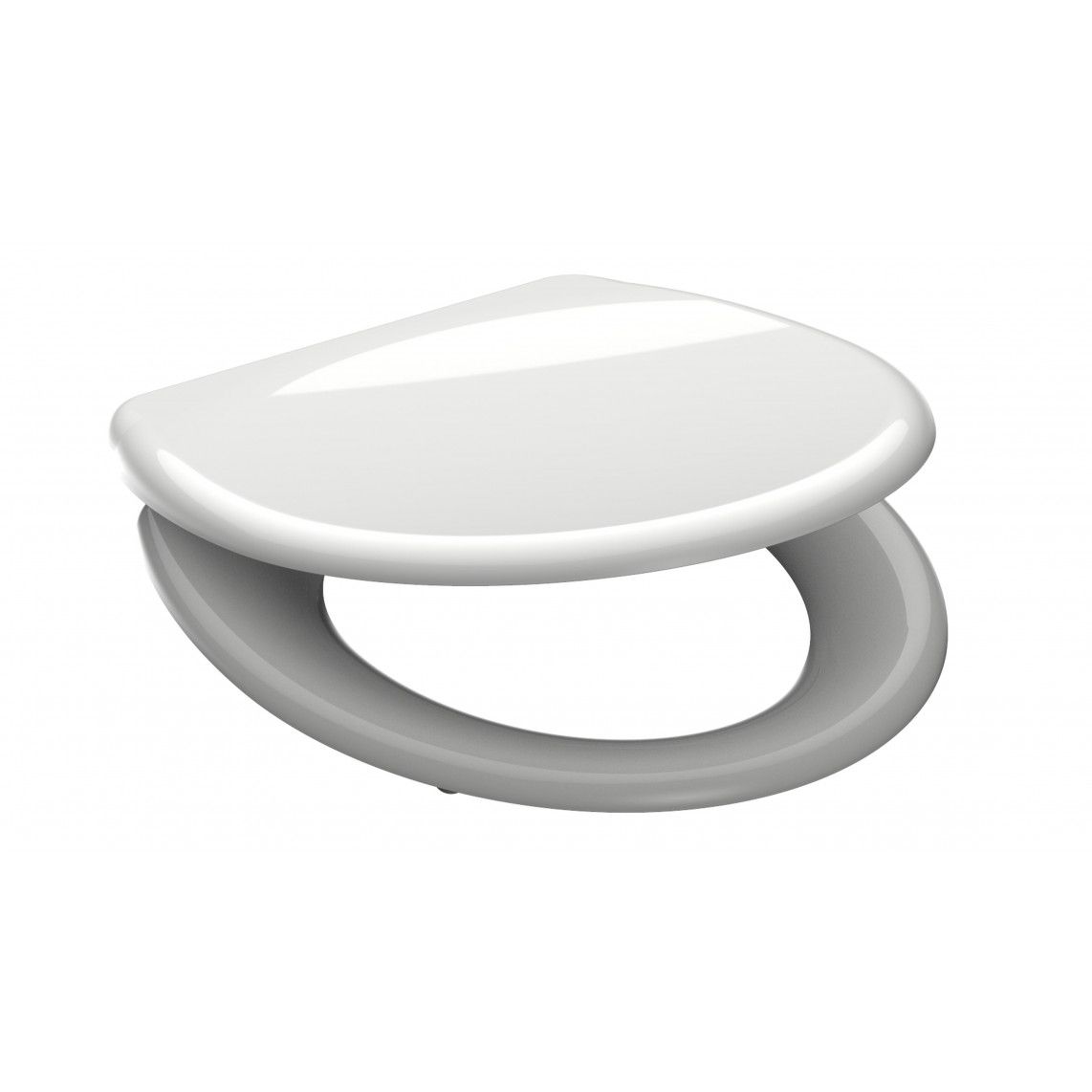 82300 Duroplast Toilet seat WHITE, with soft close and quick release vue 3