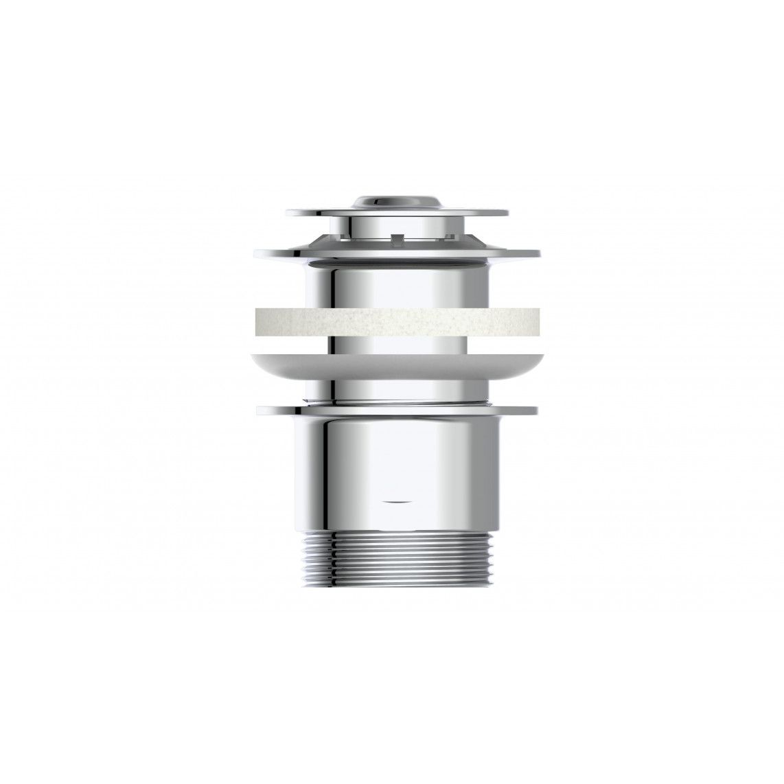 98807320 DAV-2WK Drain valve, chrome, 1 1/4" x 65 mm, with overflow vue 3