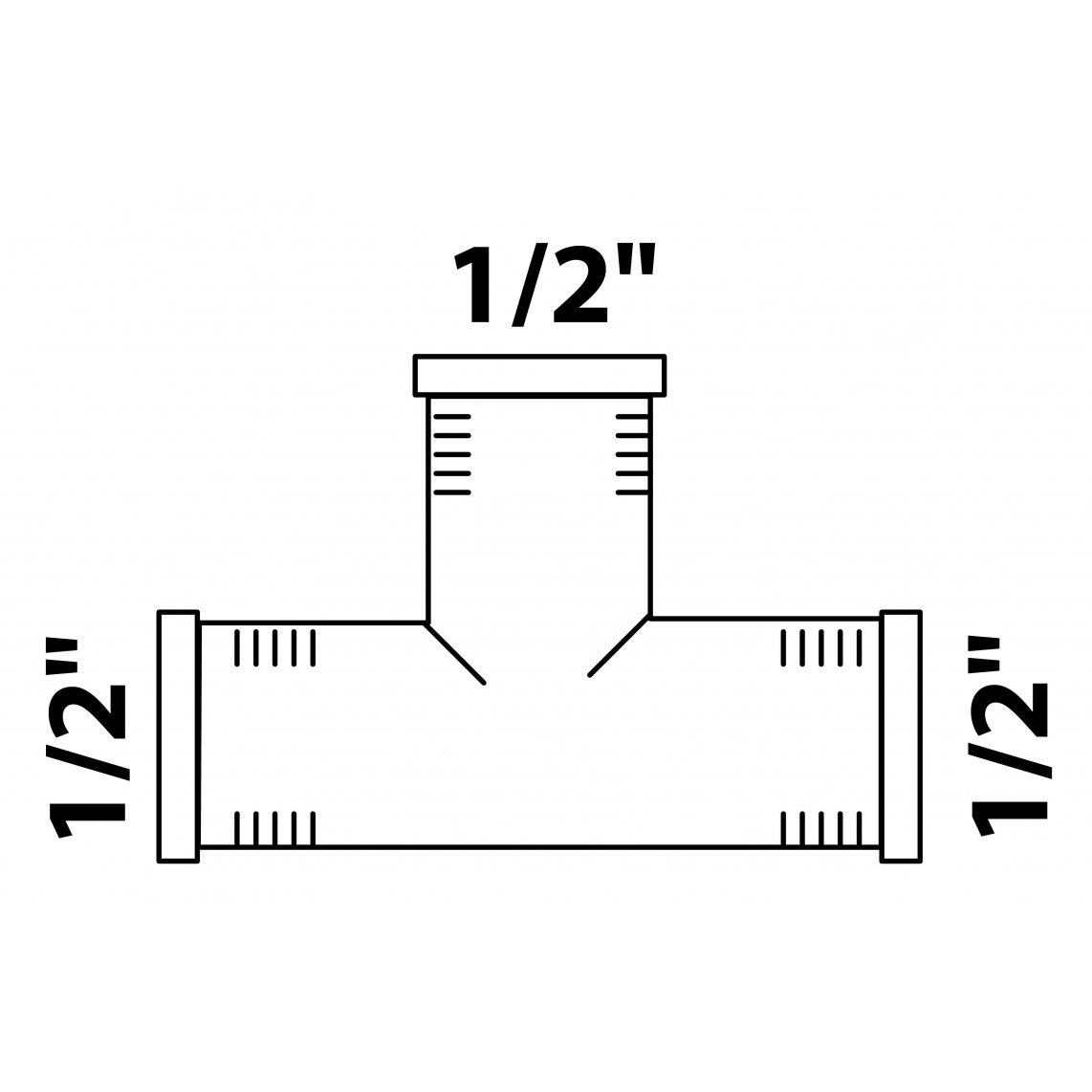 989402155 Tee piece, brass, chrome, 1/2" female vue 2