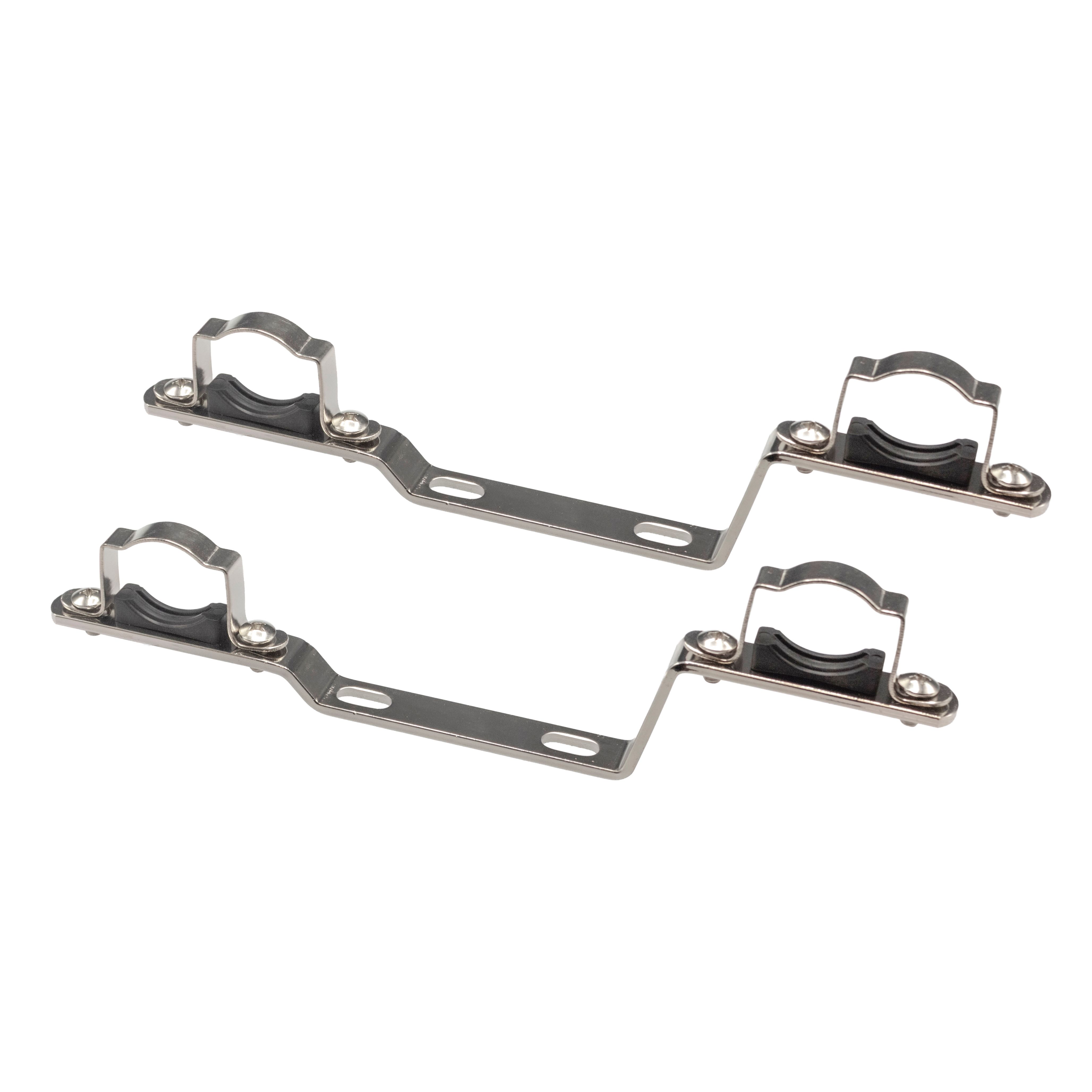 Fixation Double Pour Collecteur Laiton Nickelé 1” 2PCS/SET