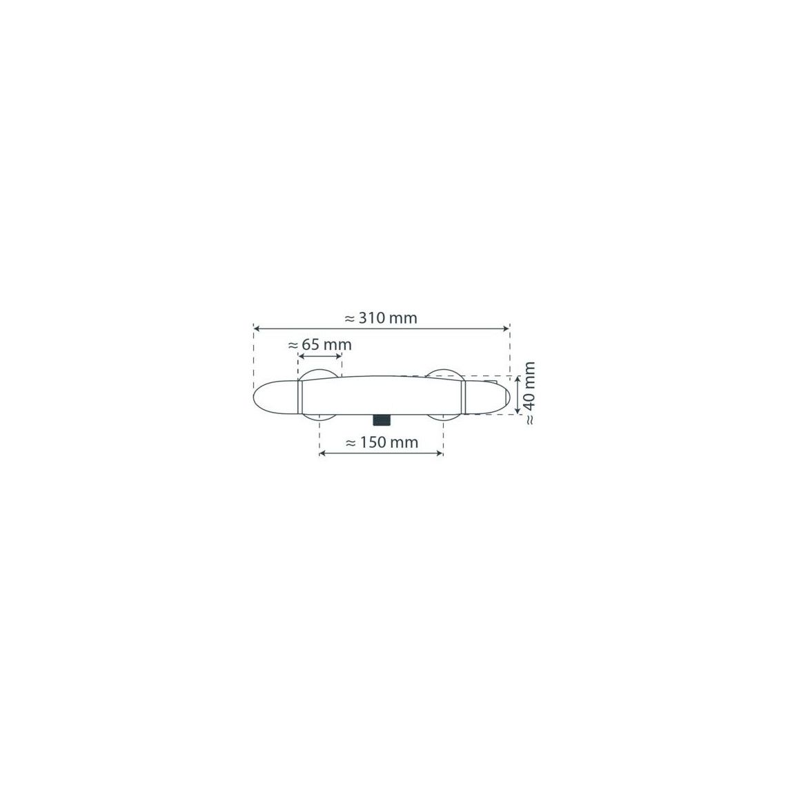 52435 SUPRA Thermostatic shower mixer, chrome vue 3