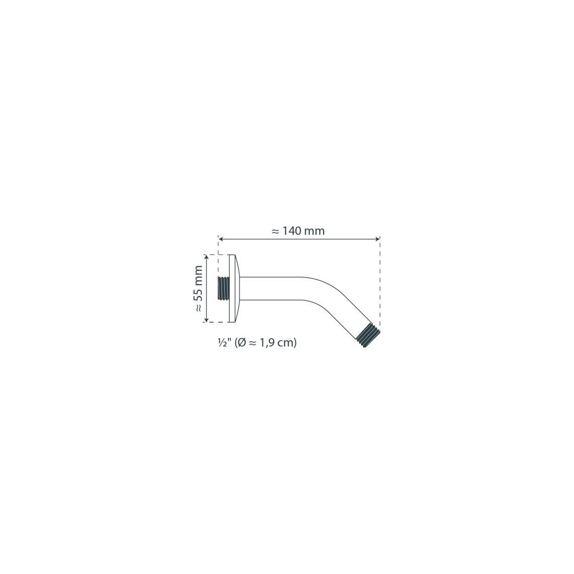 69513 BASTIA inbouw douchearm, chroom, 145 mm vue 3