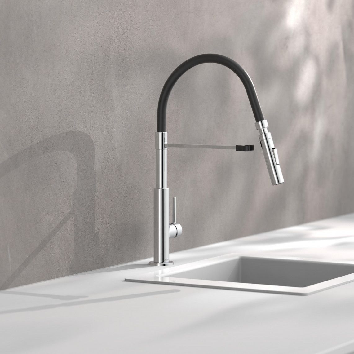 79180 STILO Sink mixer, chrome/black, chrome/red, with soft-touch hose vue 9