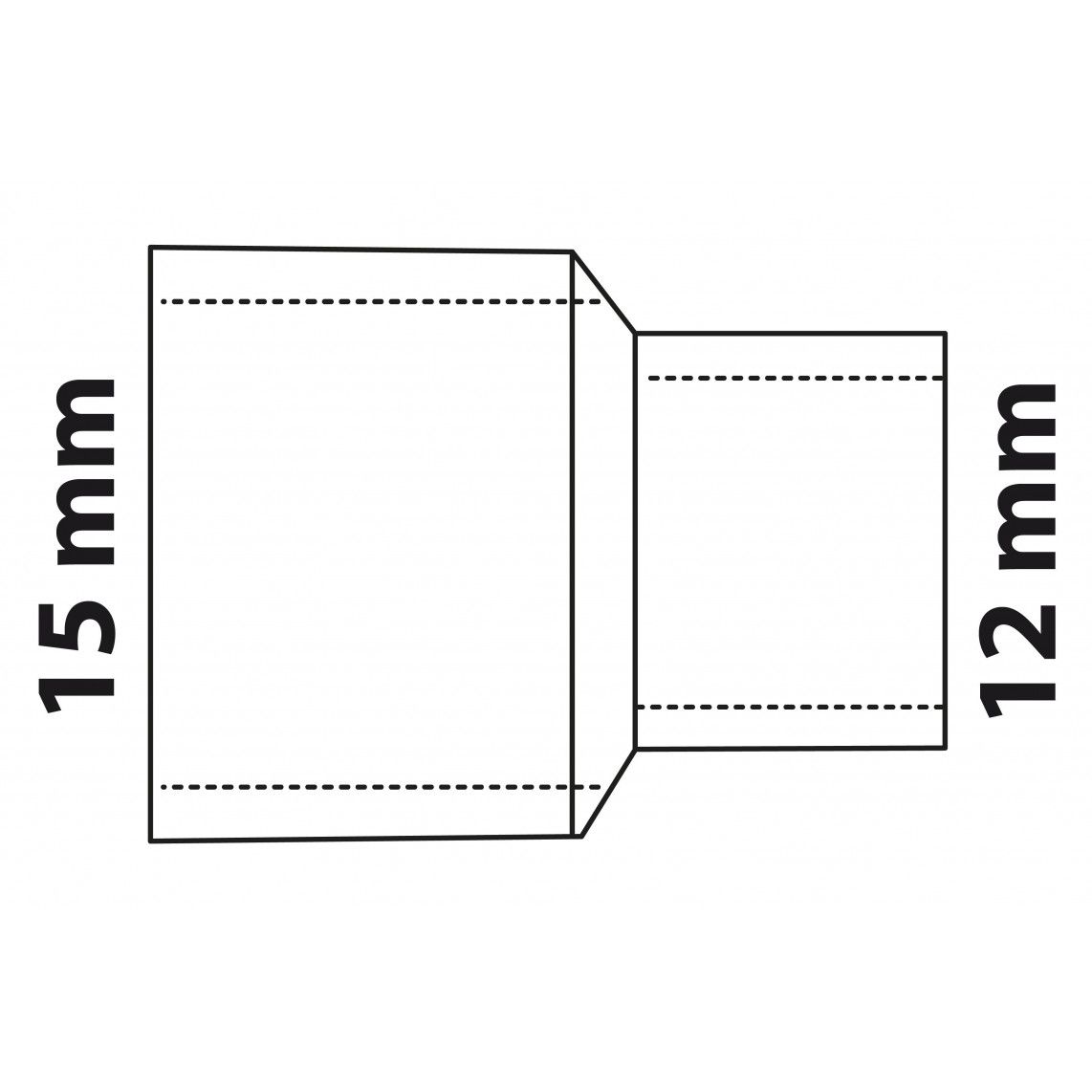 989062017 CU verloopsok, blanco, 15 mm x 12 mm, 2 mofen, (5240) vue 3