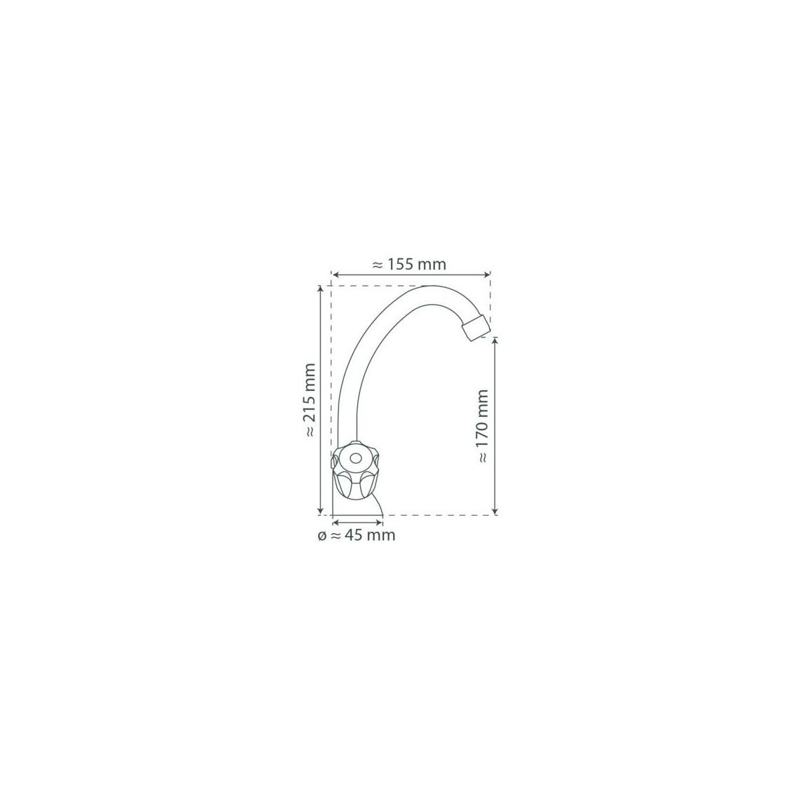 57110 BRILLANT Wash basin mixer low pressure, chrome vue 4