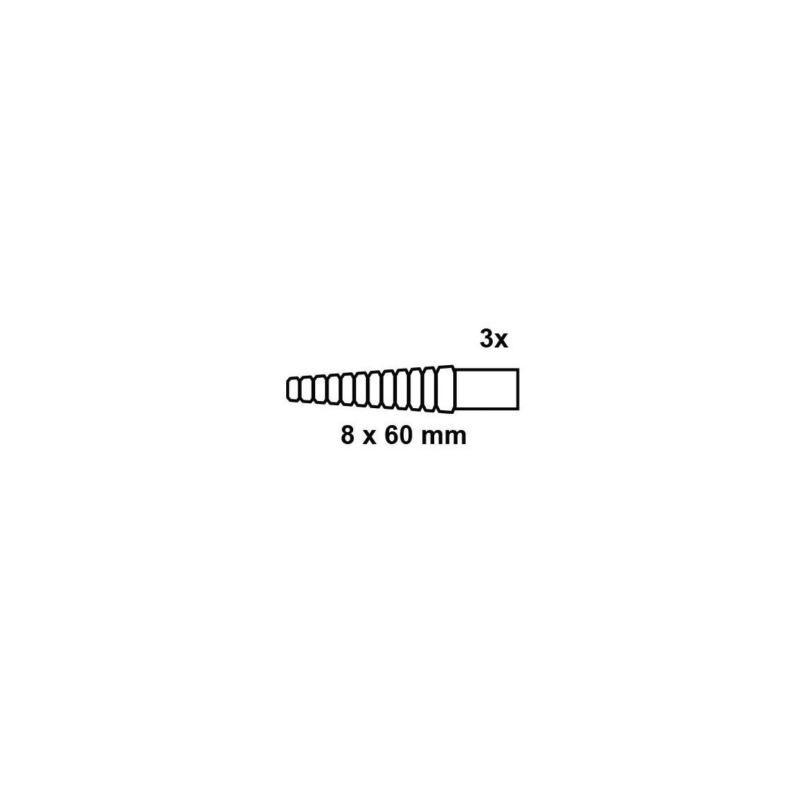 97340110 multifunctionele plug, M8 x 60 mm (3x) vue 2