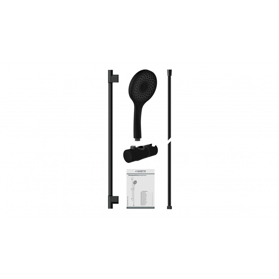 64996 CAPRI Shower rail set, black matt vue 5