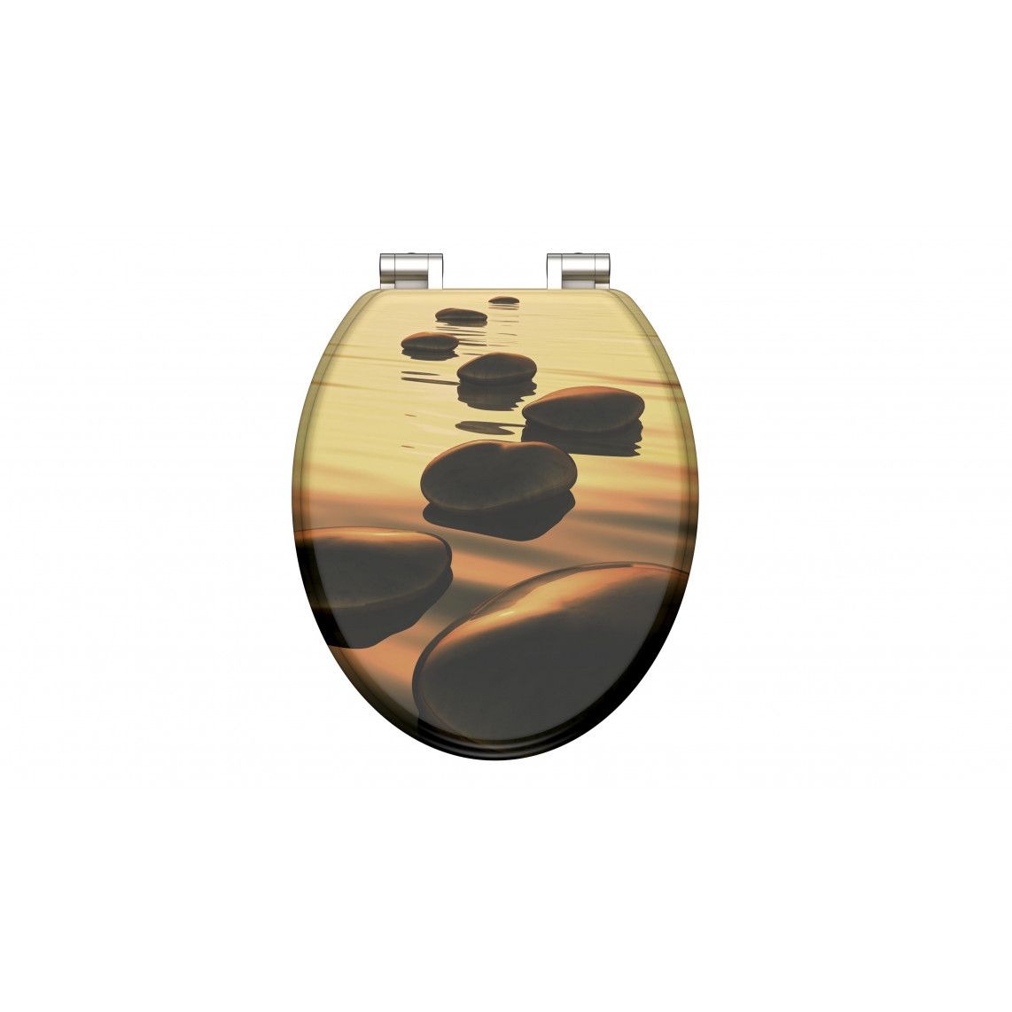 80127 MDF Toilet seat SEA STONE, with soft close vue 2
