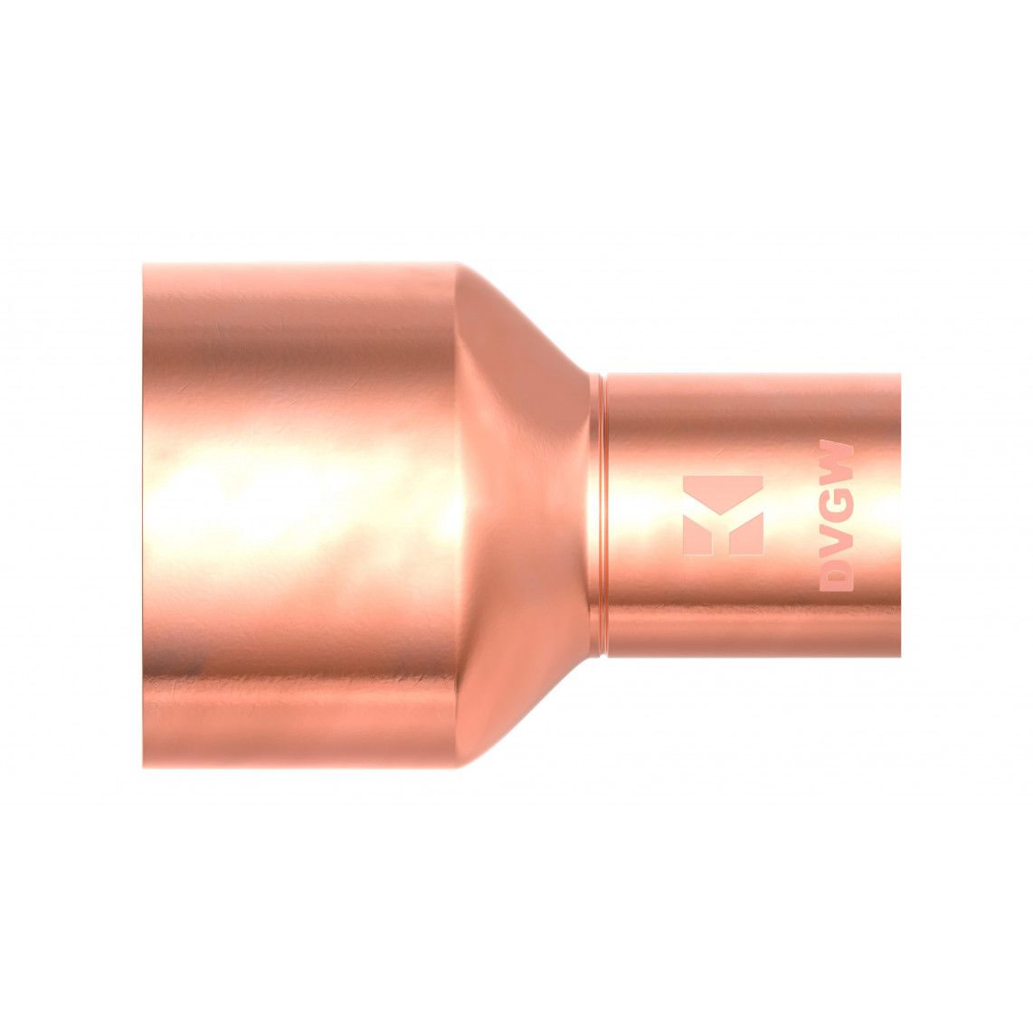 989077055 Reducing nipple, copper solder fitting, 28 mmA x 15 mm, 1 socket vue 2
