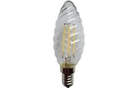 Ampoule Led à filament - E14 - bougie - C35 - torsadée - 3W - 450lm - 3200K