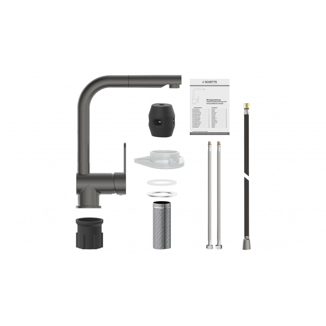 79720 LONDON Sink mixer, graphite matt, with pull-out spout vue 3