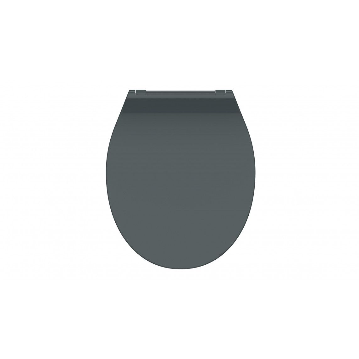 82704 Duroplast Toilet seat SLIM ANTHRAZIT, with soft close and quick release vue 2