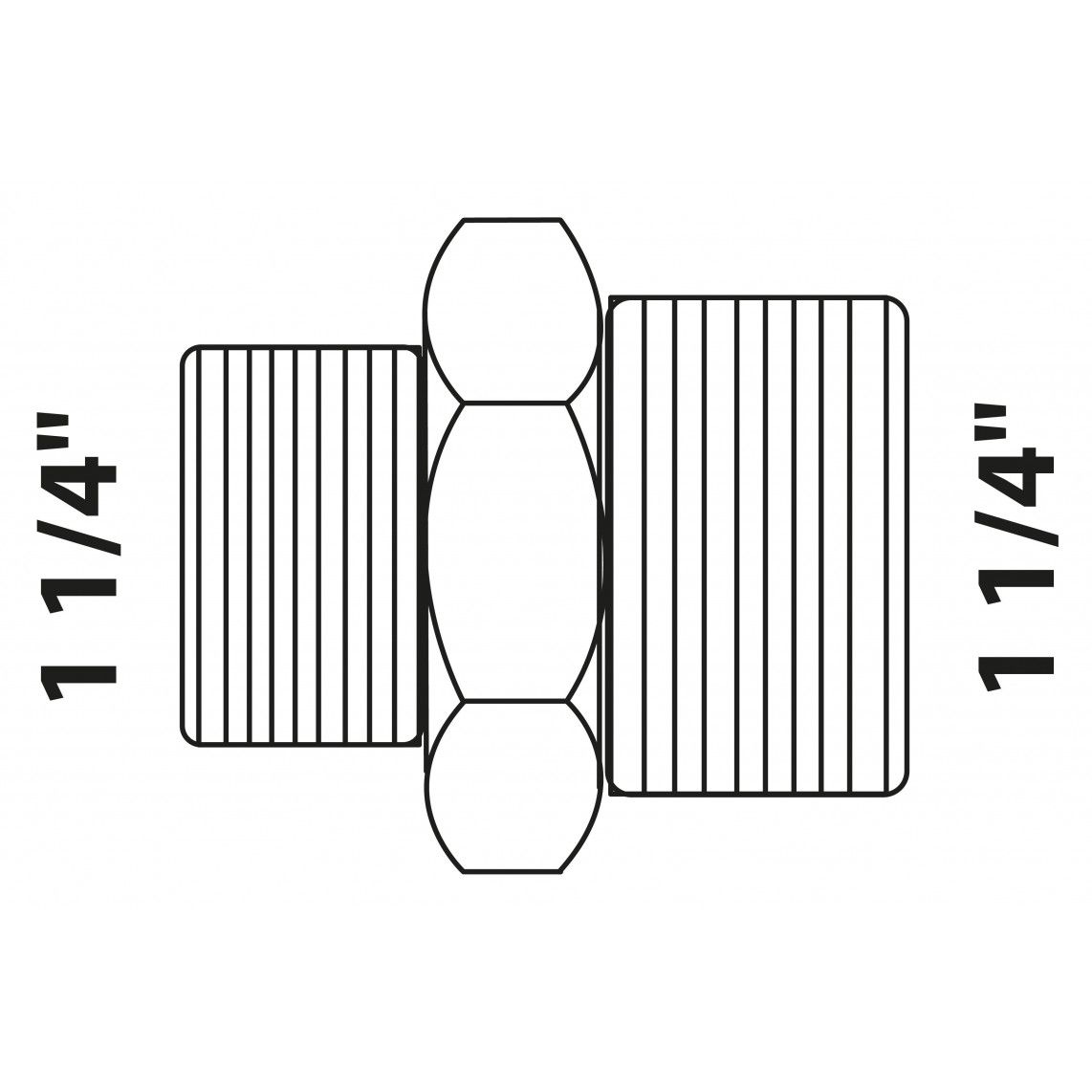 988951513 BR dubbele nippel, blanco, 1 1/4"BU, (3280) vue 2