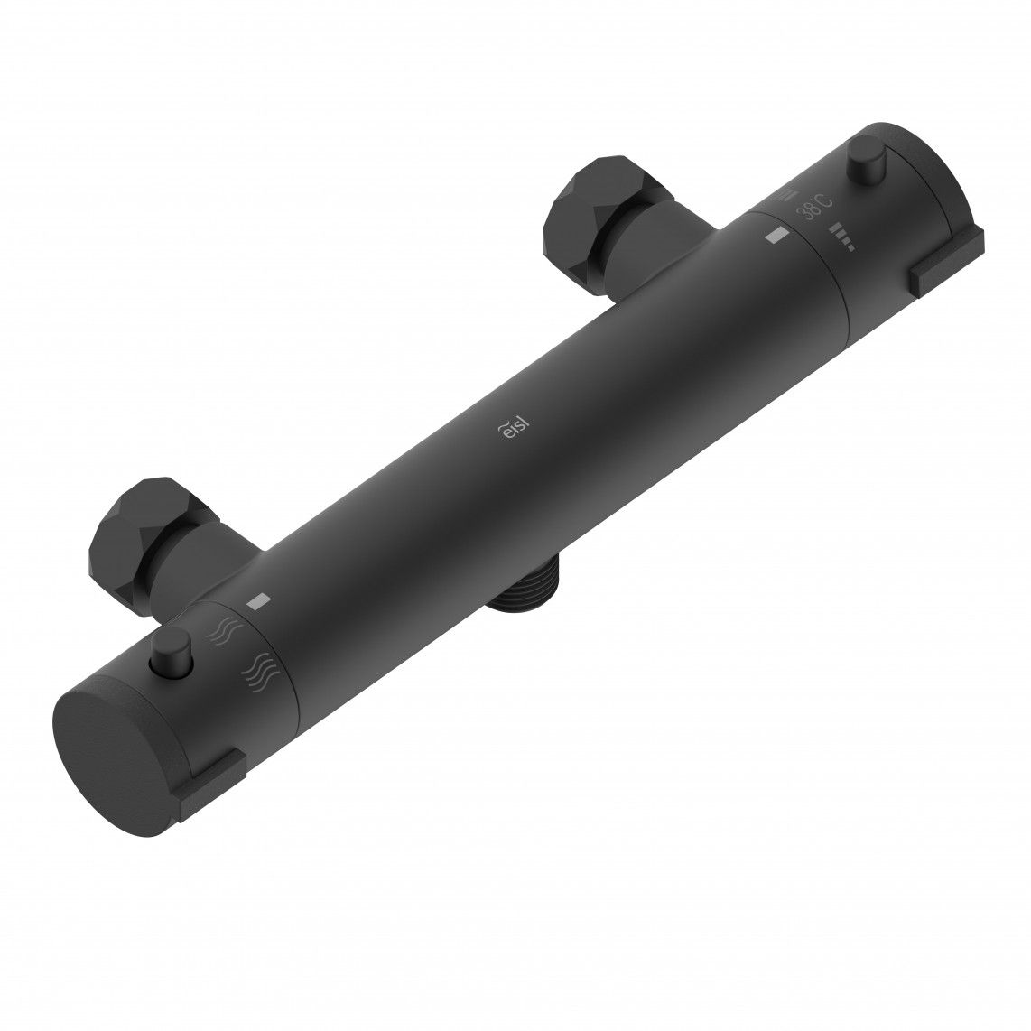 CLT168ACRBL CLAUDIO Thermostatische douchekraan, mat zwart vue 6