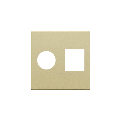 Set de finition pour connexion coaxiale simple et connexion réseau RJ45, couleur gold coated
